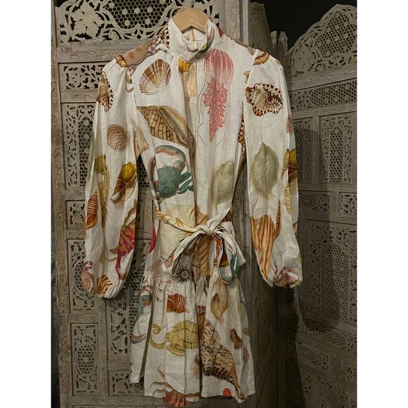 NWT ALÉMAIS Alemais Atlantis Smock Mini Dress Size AU 8 US 4 - Picture 9 of 16